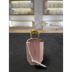 Anello a fascia bombata "Dome" oro - Acciaio Inox - Minimal