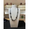 Collana lunga Pietre Naturali - Labradorite dai riflessi magici ed Ematite