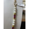 Collana in Madreperla, Giada Ruby ed Ematite - Toni Rosso e Bianco