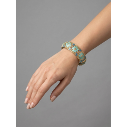 Bracciale Manchette Dorato Design Geometrico - acciaio
