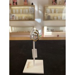 Orecchini a fascia bicolore oro e argento - Acciaio Inox - Nuovi