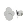 Anello a fascia alta con dischi sovrapposti - Design Geometrico - Colore Oro - Acciaio 316l