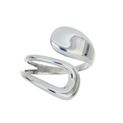 Anello minimalista oro "Twist" - Acciaio inossidabile - Regolabile