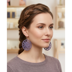 Orecchini Crochet Lilla Fatti a Mano | Stile Boho-Chic