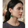 Orecchini Nappe Verdi e Argento | Stile Boho-Chic | Acquista Online