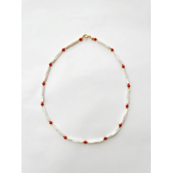 Collana in Pasta di Corallo e Madreperla - Gioielli Artigianali